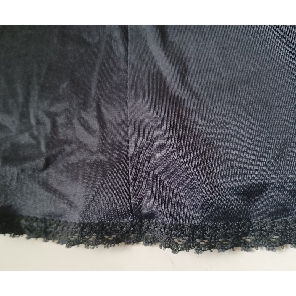Vintage Y2K Nylon Lace Camisole Top Women's Large Black Made in USA‎ 100% Nylon - Picture 5 of 7
